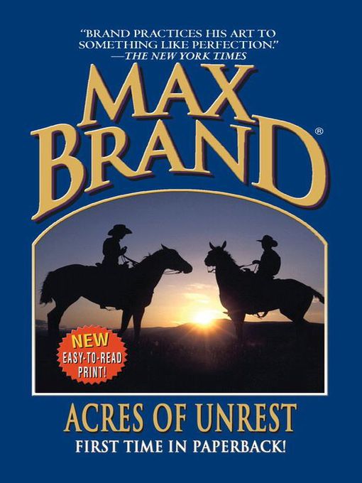 Title details for Acres of Unrest by Max Brand - Available